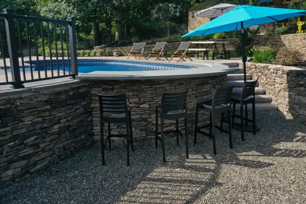 semi-inground pools backyard upgrade