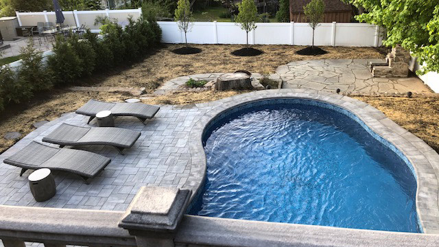 Semi Inground Pool Builder In Rockland, Partially Inground Pool Cost