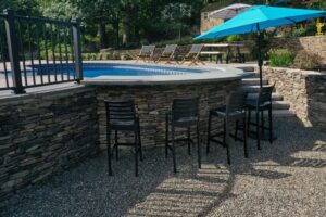 semi-inground pools backyard upgrade